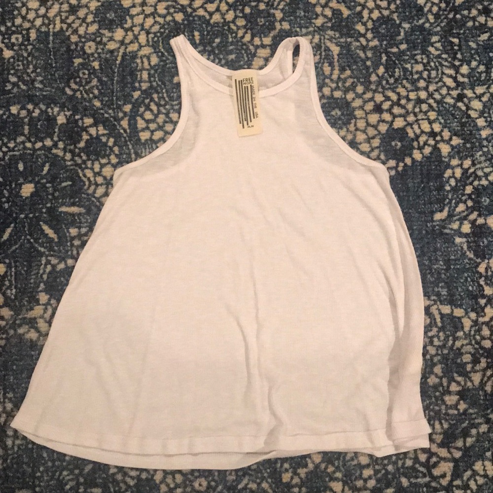 NWOT Free People white ribbed tank